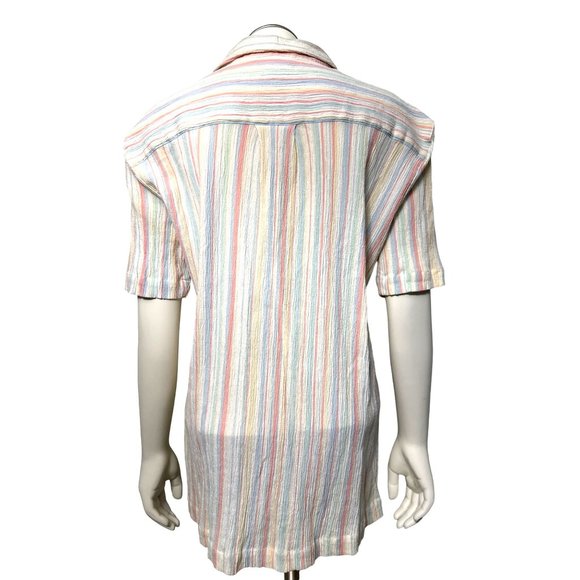 Alfred Dunner Short Sleeve Button Up Cotton Polyester Blend Blouse Size 12 - Picture 3 of 9